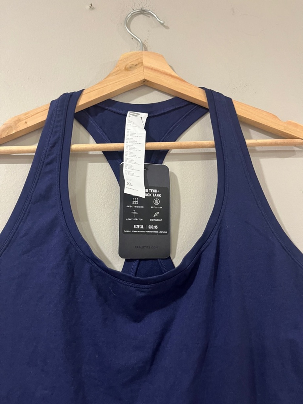 Fabletics Navy Racerback Tank — Solid Athletic Staple - Picture 3 of 7